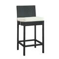 East End Imports Lift Outdoor Patio Bar Stool- Espresso White EEI-1006-EXP-WHI